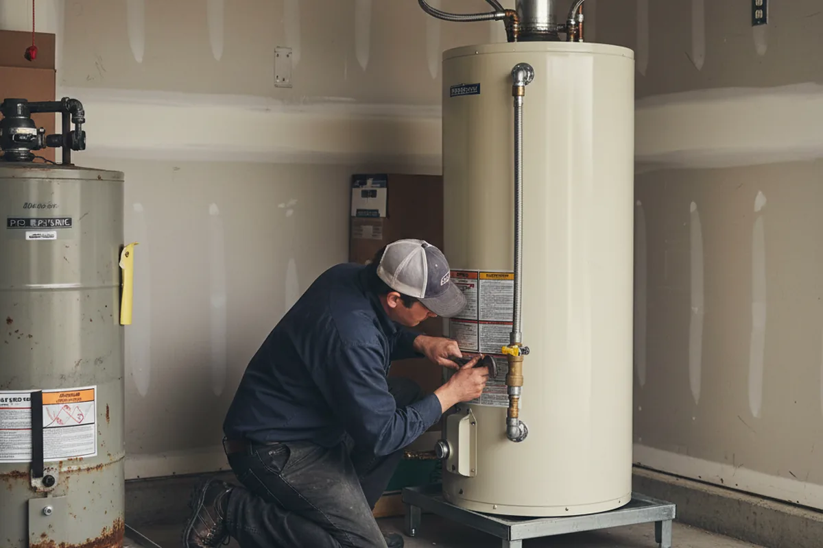 Water heater and shutoff valve replacement in Irvine